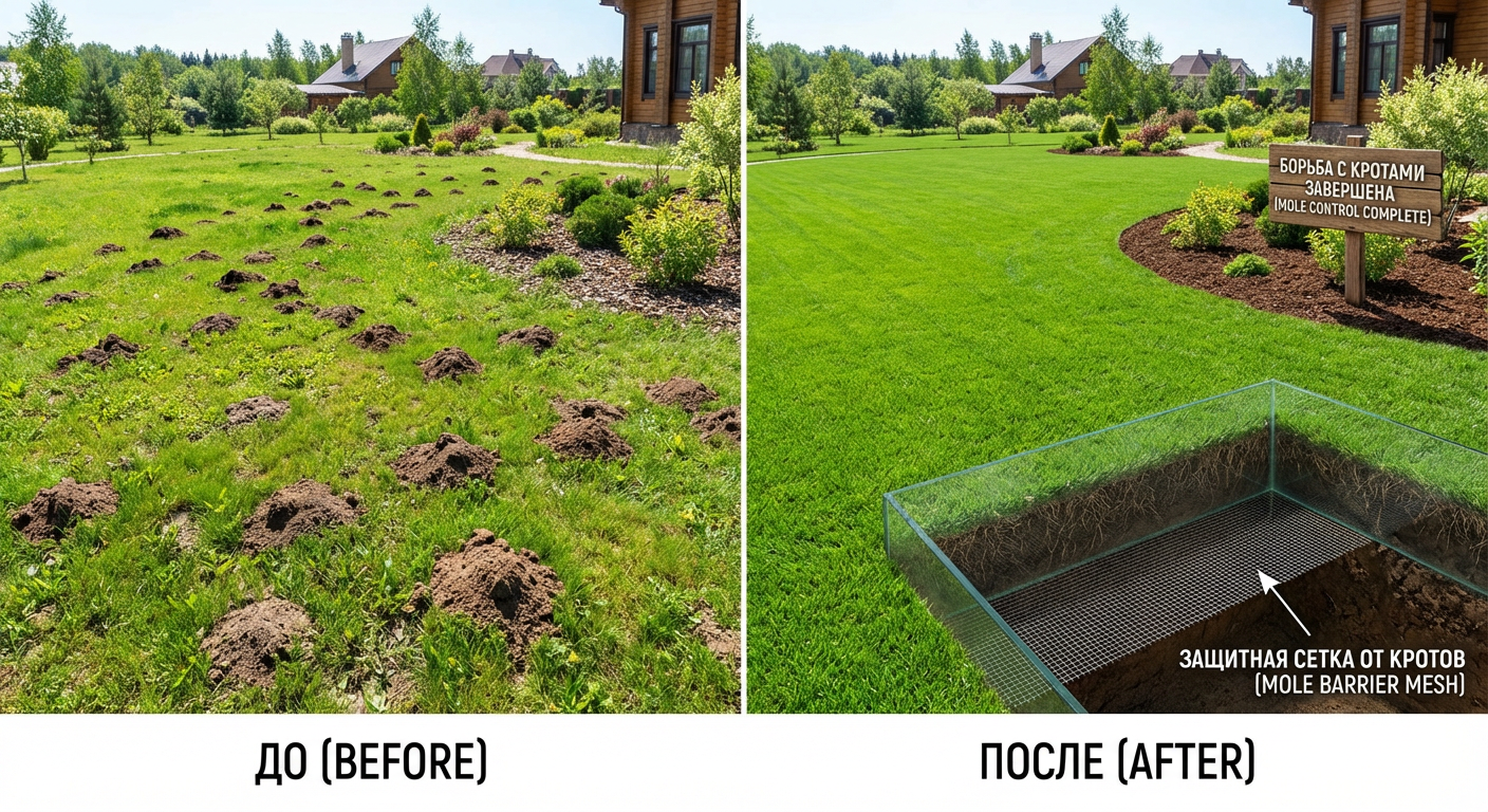 Результат: чистый участок