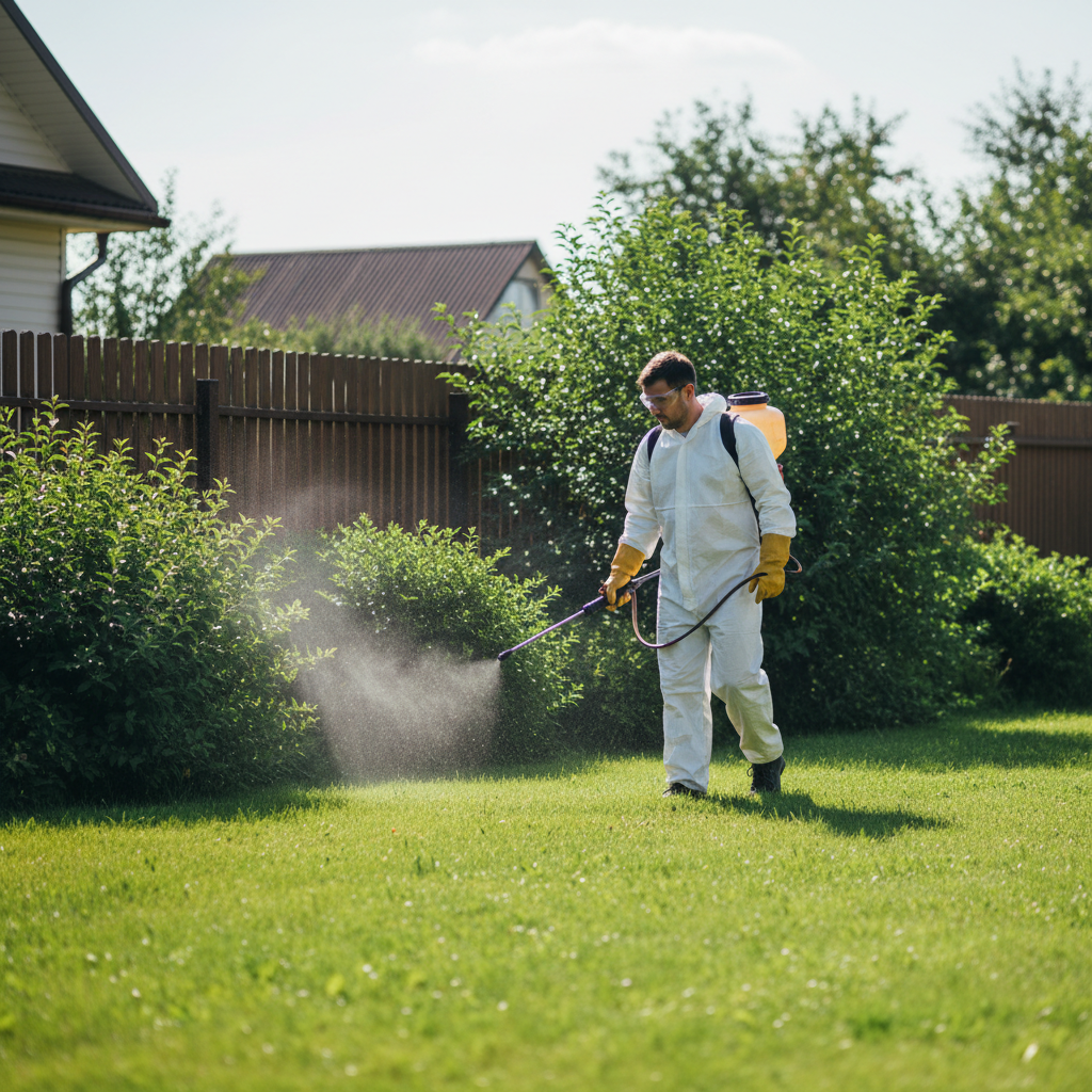Обработка дачного участка от клещей и комаров